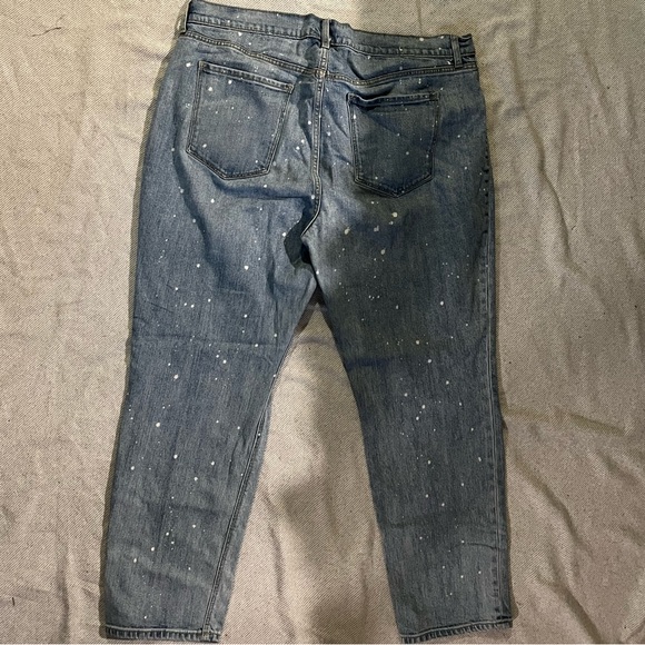 light wash plaint splatter straight leg jean - Picture 2 of 2